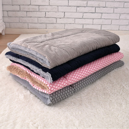 Double Sided Pet Mat Four Seasons Warm Dog Blanket,Size: S(Short Plush Gray)-garmade.com