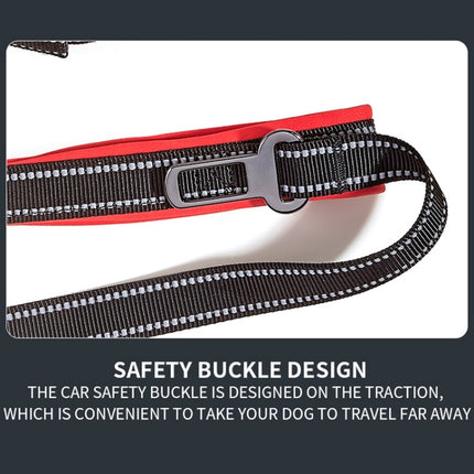 Anti-break Pet Leash Car Dual-purpose Reflective Seat Belt, Size: XL(Rose Red)-garmade.com