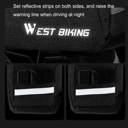 WEST BIKING YP0707301 Mountain Bike Handlebar Bag Multifunctional Large Capacity Head Bag(Grey)-garmade.com