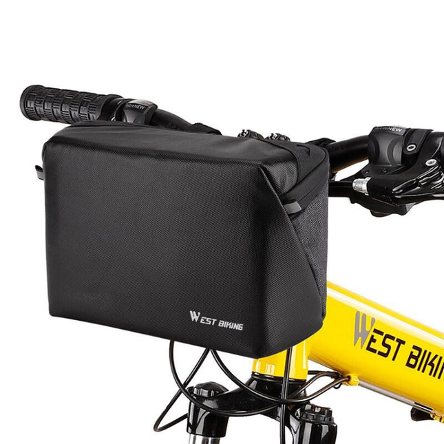 WEST BIKING YP0707298 Bicycle Handlebar Bag Multi-function Messenger Bag Scooter Head Bag(Black)-garmade.com