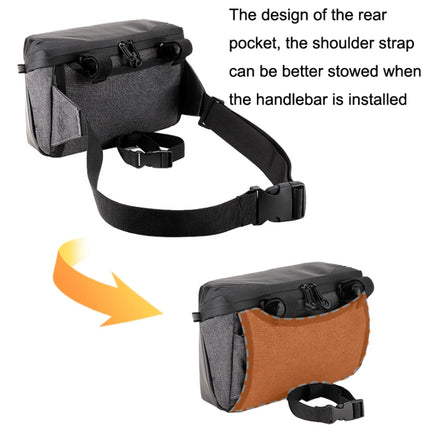 WEST BIKING YP0707298 Bicycle Handlebar Bag Multi-function Messenger Bag Scooter Head Bag(Black)-garmade.com