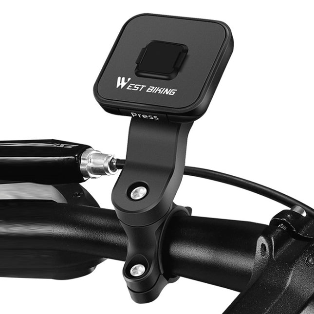 WEST BIKING YP0715060 Bicycle Strong Magnetic Attraction 360 Degree Rotating Navigation Phone Bracket(Black)-garmade.com