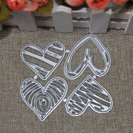 Heart Shaped Metal Embossed Paper Art Cutting Die-garmade.com
