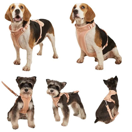 Pet PVC Strap Macaron Color Dog Chest Strap, Size: XS(Pink)-garmade.com