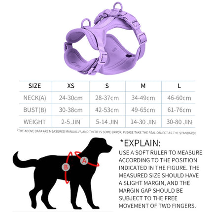 Pet PVC Strap Macaron Color Dog Chest Strap, Size: L(Gray)-garmade.com