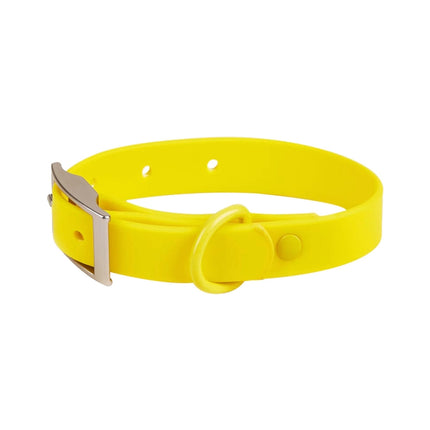 PVC Pet Loop Horsarine Dog Collar, Size: M(Yellow)-garmade.com
