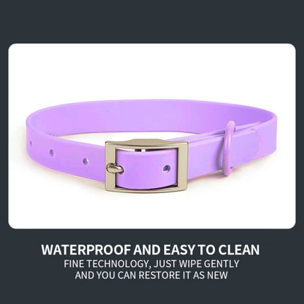 PVC Pet Loop Horsarine Dog Collar, Size: M(Pink)-garmade.com