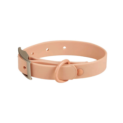 PVC Pet Loop Horsarine Dog Collar, Size: L(Pink)-garmade.com