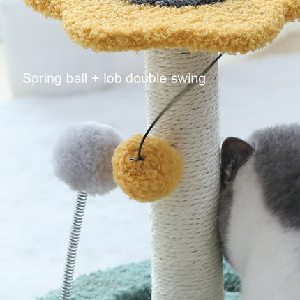 Cat Climbing Rack Small Turntable Cat Scratching Board Toy(Pink)-garmade.com