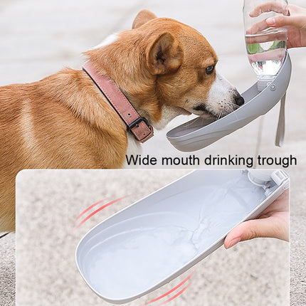 Dog Go Out Water Bottle Pet Water Fountain Foldable Portable Water Cup(Orange)-garmade.com