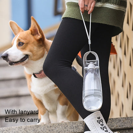 Dog Go Out Water Bottle Pet Water Fountain Foldable Portable Water Cup(Gray)-garmade.com