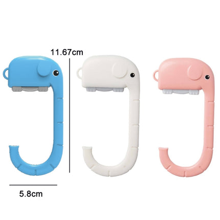 3 PCS Office Deskside Portable Removable Bag Hook(White)-garmade.com