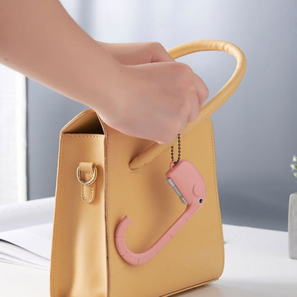 3 PCS Office Deskside Portable Removable Bag Hook(Pink)-garmade.com