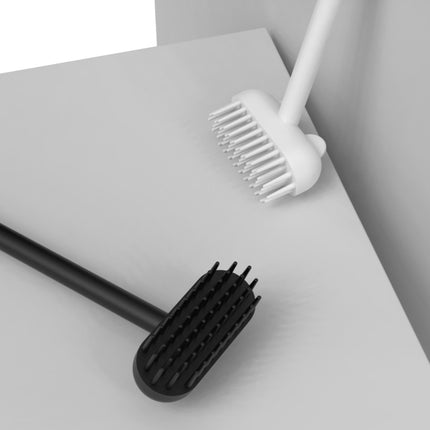 Pet Cat and Dog Supplies Long Handle Comb With Base(White)-garmade.com