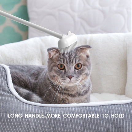 Pet Cat and Dog Supplies Long Handle Comb With Base(Black)-garmade.com