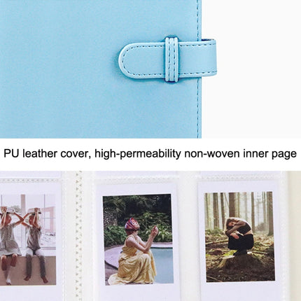 3 Inch PU Leather Retro Photo Album Photo Storage Commemorative Book(Blue)-garmade.com