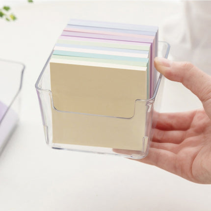 Desktop Waterproof Sticky Note Transparent Storage Box, Style: Basic-garmade.com