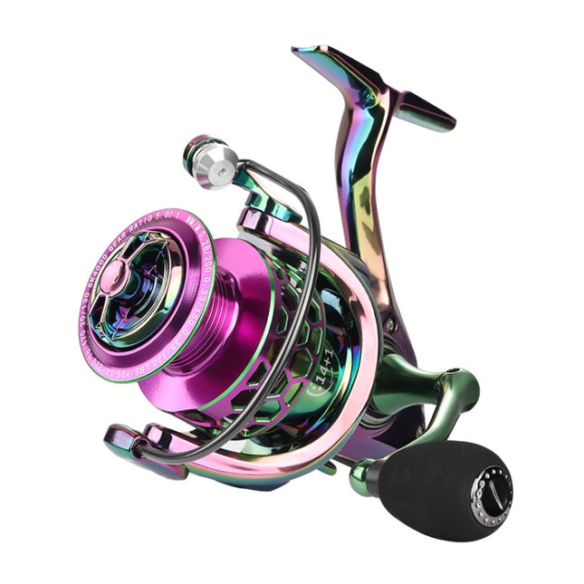 Colorful Metal Fish Line Wheel Long Throw Sea Rod Spinning Wheel, Specification: SK4000-garmade.com