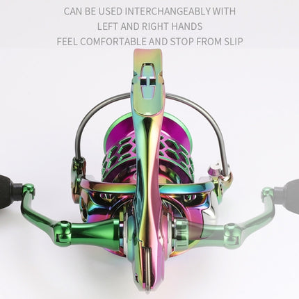 Colorful Metal Fish Line Wheel Long Throw Sea Rod Spinning Wheel, Specification: SK5000-garmade.com