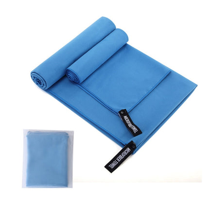 Absorbent Quick Dry Sports Towel Microfiber Bath Towel 40x80cm(Sky Blue Waterproof Matte Bag)-garmade.com