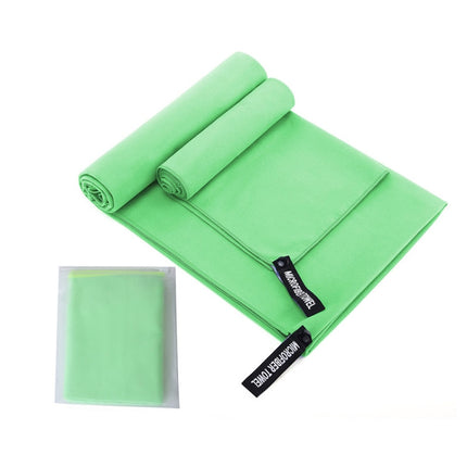 Absorbent Quick Dry Sports Towel Microfiber Bath Towel 40x80cm(Grass Green Waterproof Matte Bag)-garmade.com