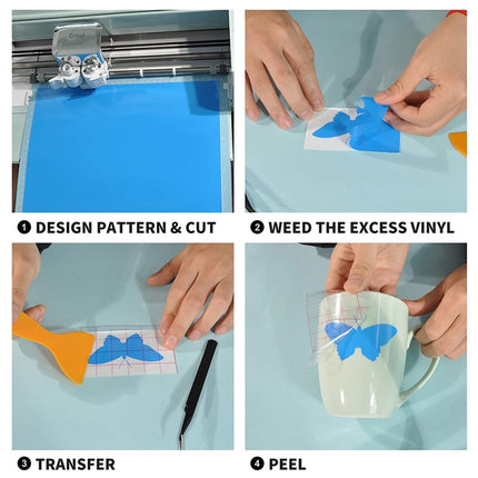 30.5cm x 100cm Gradient Self Adhesive Vinyl DIY Graphics for Home Window Decal Decor, Color: Blue Fish Scale-garmade.com