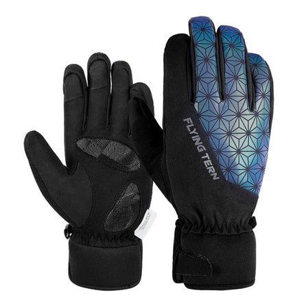 FLYING TERN 315 Thicken Cycling Windproof Warm Touch Screen Gloves, Size: L(Colorful)-garmade.com