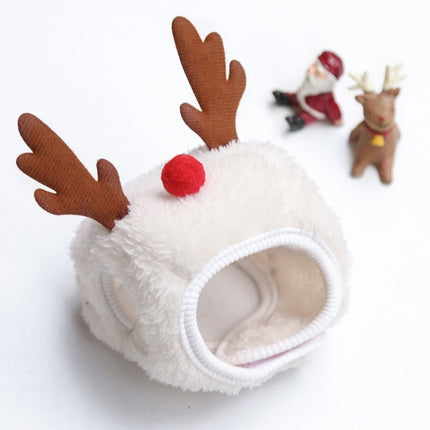 Pet Christmas Hat Saliva Festive Dressing Supplies, Color: White Hat S-garmade.com