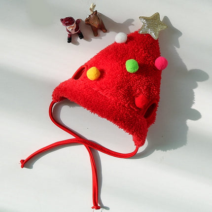 Pet Christmas Hat Saliva Festive Dressing Supplies, Color: Red Hat S-garmade.com
