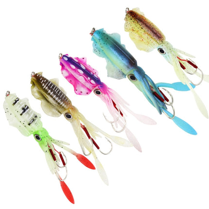 15cm 60g Sea Fishing Fake Bait Deep Sea Squid Soft Bait, Style: A1006 With Lead-garmade.com