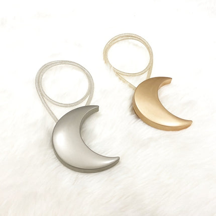 Metal Curtain Magnetic Buckle Tie Free Punch Moon Curtain Tie(Gold)-garmade.com