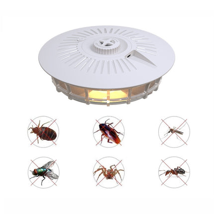 Household Flea Trap Lamp Indoor Trap Mosquito Flies Cockroach Lamp(Pearl White)-garmade.com