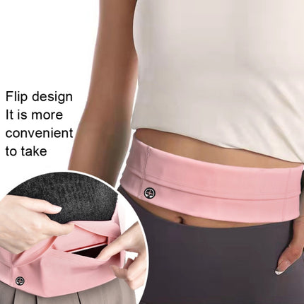 Running Waist Bag Invisible Outdoor Marathon Phone Storage Belt, Color: Pink+Kettle-garmade.com