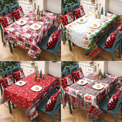 Christmas Printed Tablecloths Table Runners Christmas Tabletop Decorations 50 X 180cm(Type D)-garmade.com