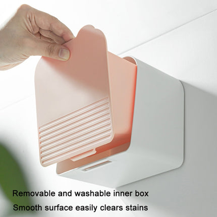 Wall-mounted Sanitary Napkin Makeup Remover Cotton Storage Box(Green)-garmade.com