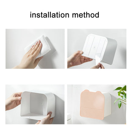 Wall-mounted Sanitary Napkin Makeup Remover Cotton Storage Box(Green)-garmade.com