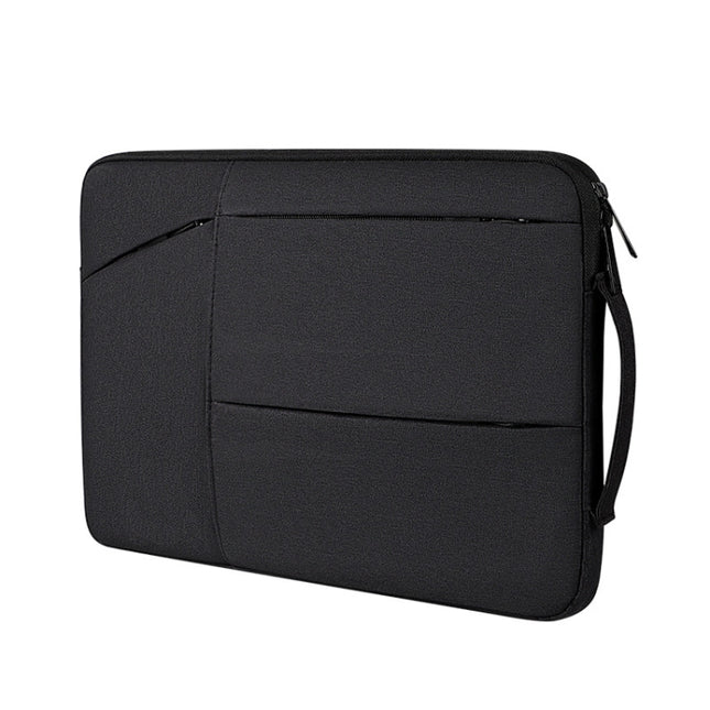 ST02 Large-capacity Waterproof Shock-absorbing Laptop Handbag, Size: 13.3 inches(Mysterious Black)-garmade.com