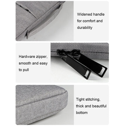 ST02 Large-capacity Waterproof Shock-absorbing Laptop Handbag, Size: 13.3 inches(Deep Sky Gray)-garmade.com