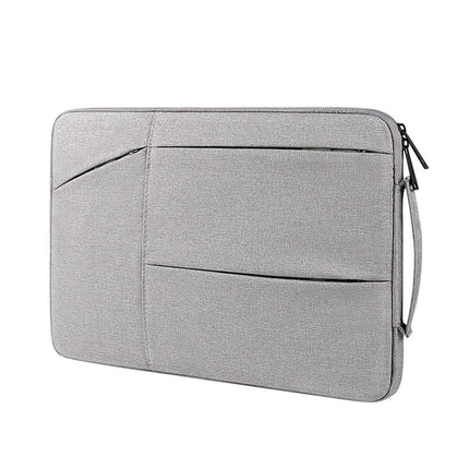 ST02 Large-capacity Waterproof Shock-absorbing Laptop Handbag, Size: 14.1-15.4 inches(Grey)-garmade.com