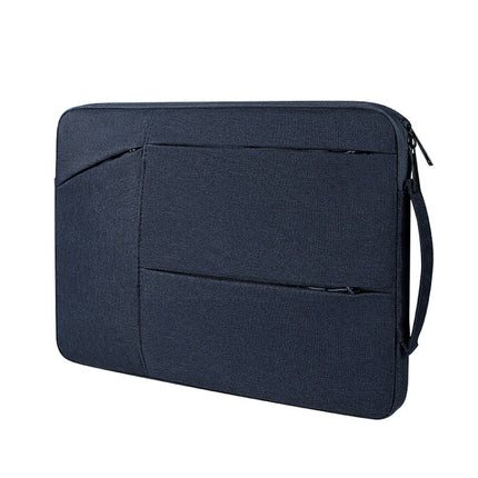 ST02 Large-capacity Waterproof Shock-absorbing Laptop Handbag, Size: 14.1-15.4 inches(Navy Blue)-garmade.com