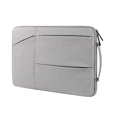 ST02 Large-capacity Waterproof Shock-absorbing Laptop Handbag, Size: 15.6 inches(Grey)-garmade.com