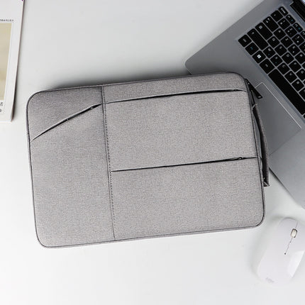 ST02 Large-capacity Waterproof Shock-absorbing Laptop Handbag, Size: 15.6 inches(Grey)-garmade.com