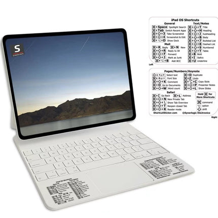 5 PCS PC Reference Keyboard Shortcut Sticker Adhesive for PC Laptop Desktop(For iPad)-garmade.com