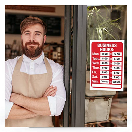 Company Shop Coffee Business Premises Business Hours Sticker-garmade.com