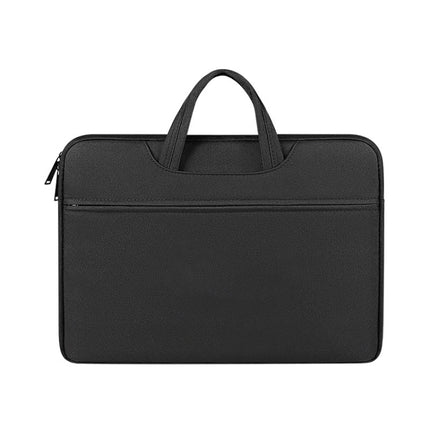 ST01 Large-Capacity Waterproof Shock-Absorbing Laptop Handbag, Size: 13.3 inches(Mysterious Black)-garmade.com