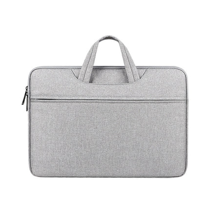 ST01 Large-Capacity Waterproof Shock-Absorbing Laptop Handbag, Size: 15.6 inches(Grey)-garmade.com