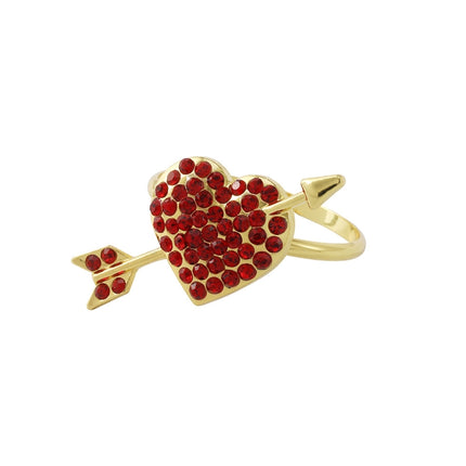 2 PCS Valentine Day Rose Alloy Napkin Ring, Specification: Z1009-2-garmade.com