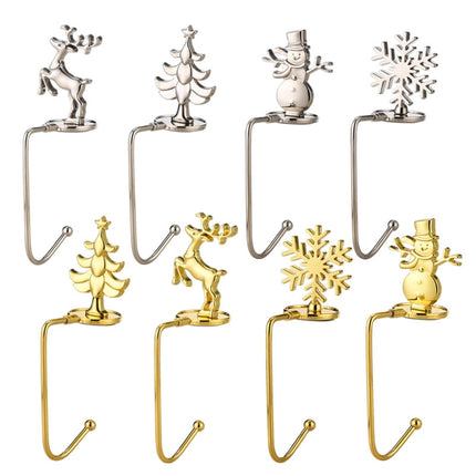 Christmas Decorative Hook Cartoon Christmas Hanger, Spec: Gold Snowflake-garmade.com