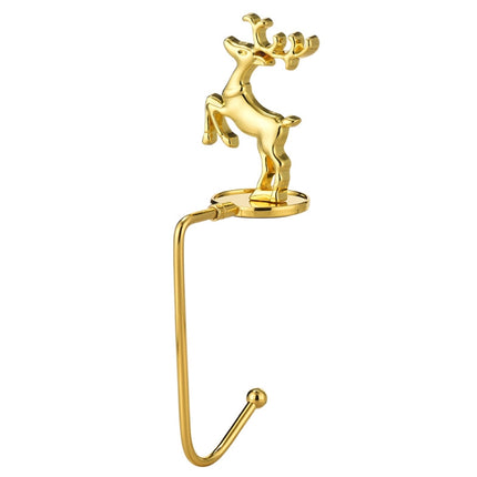 Christmas Decorative Hook Cartoon Christmas Hanger, Spec: Gold Deer-garmade.com