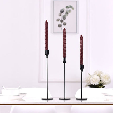 3 PCS / Set Home Decoration Wedding Wrought Iron Candle Holder, Style: Thin Bottom (Silver)-garmade.com